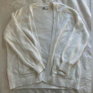 Hollister Women’s White Cardigan with Pockets